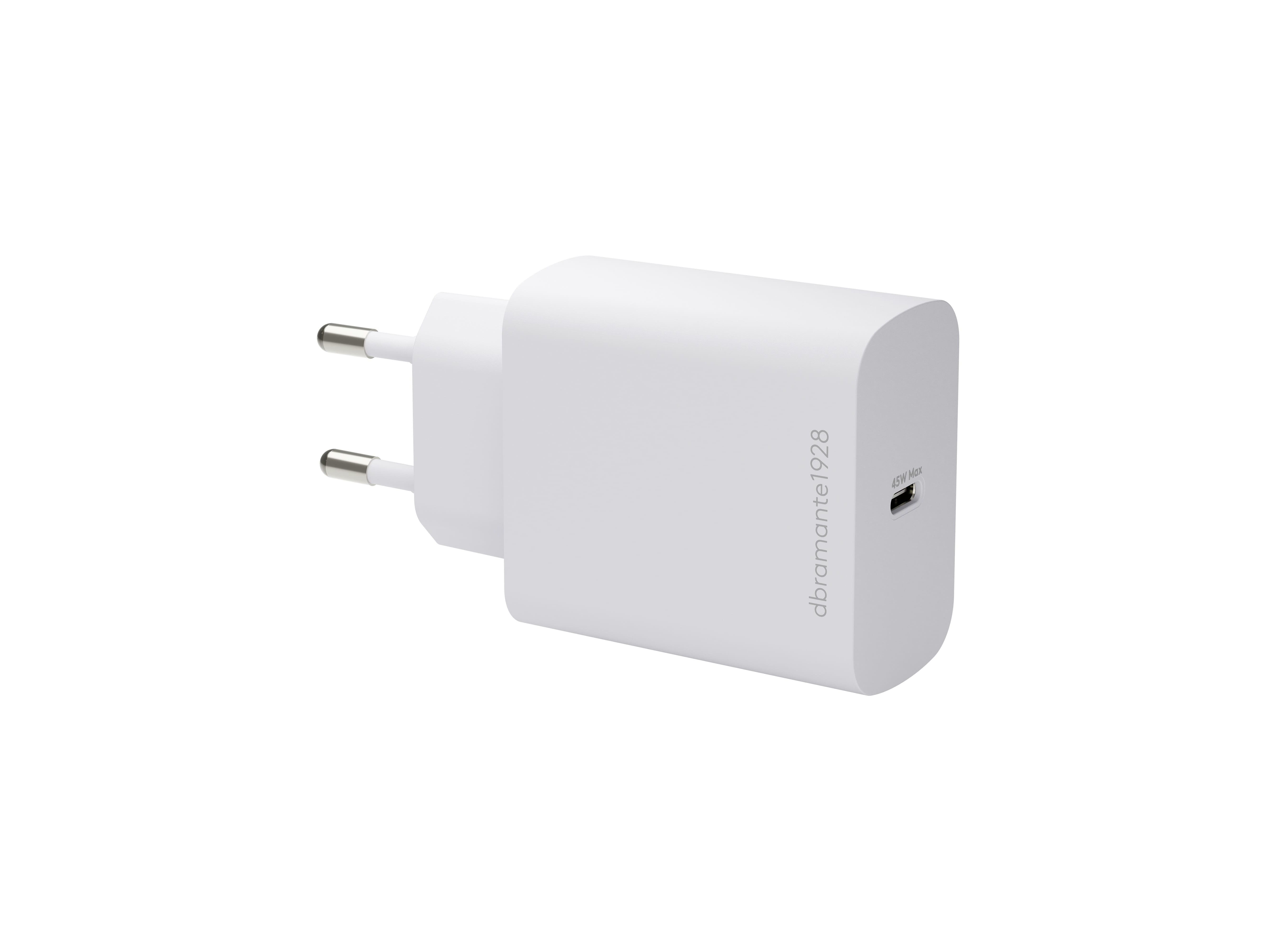 CARGADOR DBRAMANTE EU WALL BRANCO USB-C 45W image number 0
