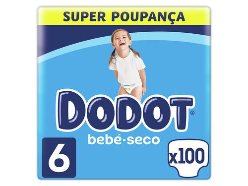 Fraldas Bebé-Seco Dodot T6 +13Kg 100 un