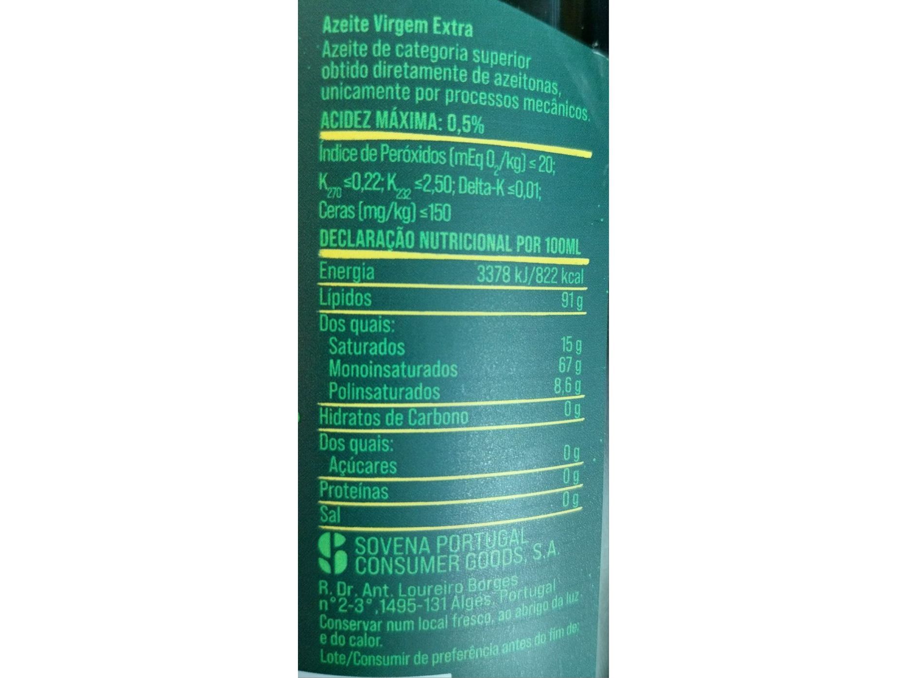 AZEITE VIRGEM EXTRA OLIVEIRA DA SERRA QB SQUIZ 500ML image number 1