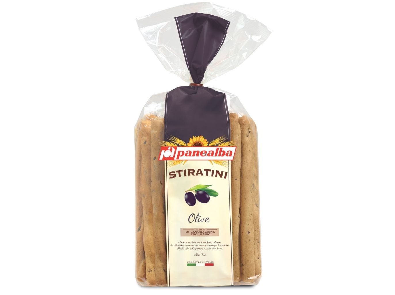 GRISSINOS PANEALBA AZEITONA PRETA 250G image number 0