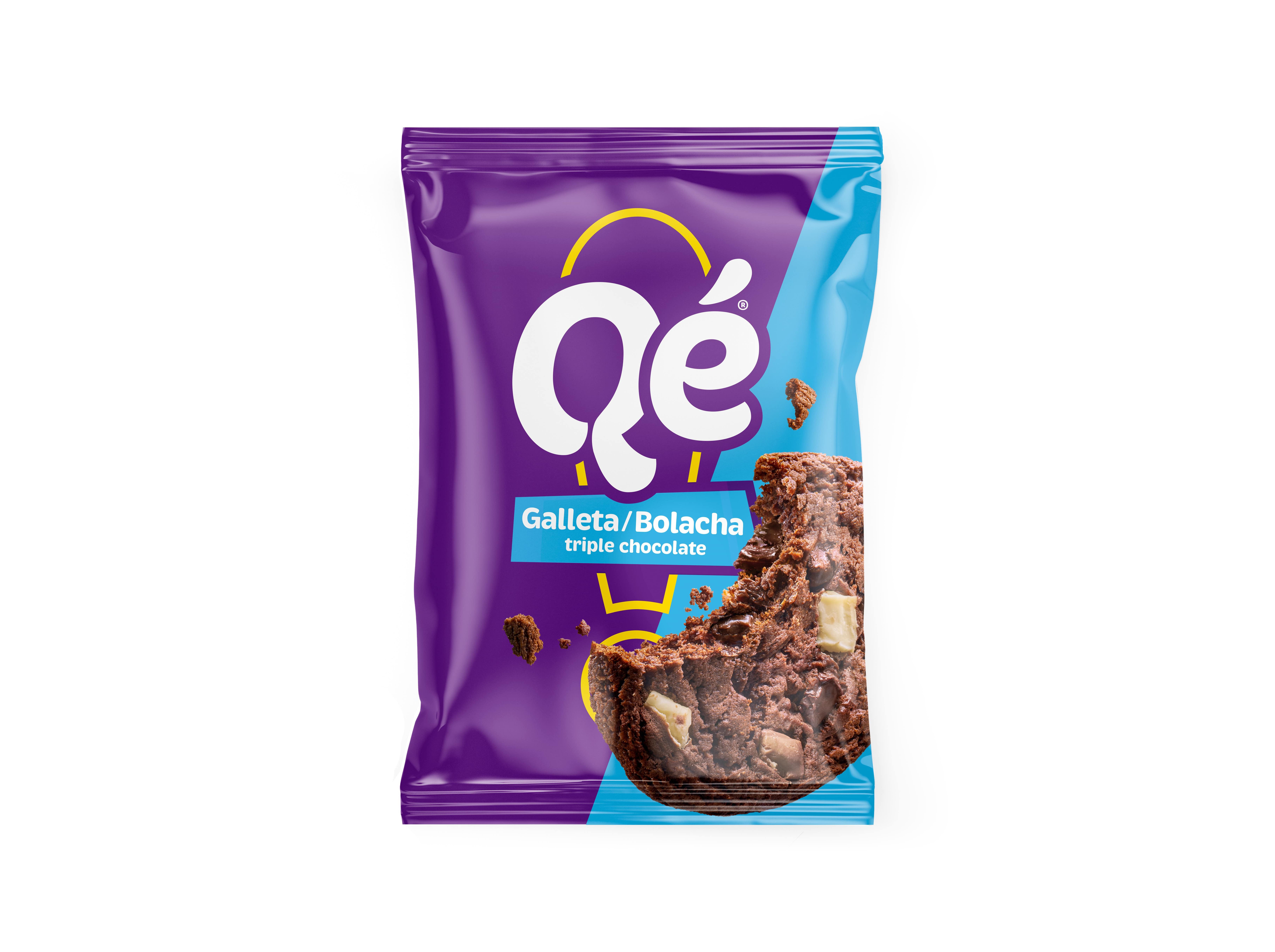 BOLACHA Q&Eacute; TRIPLE CHOCOLATE 40G image number 0