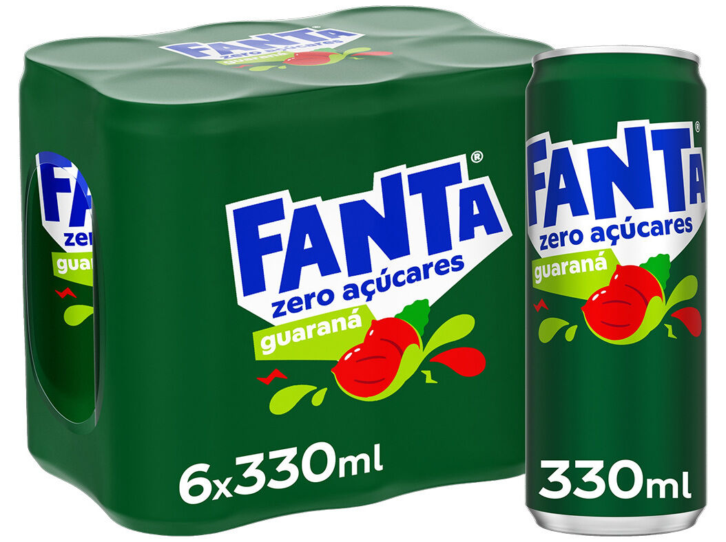 REFRIGERANTE COM G&Aacute;S FANTA GUARAN&Aacute; ZERO 6X0.33L (SDR) image number 0