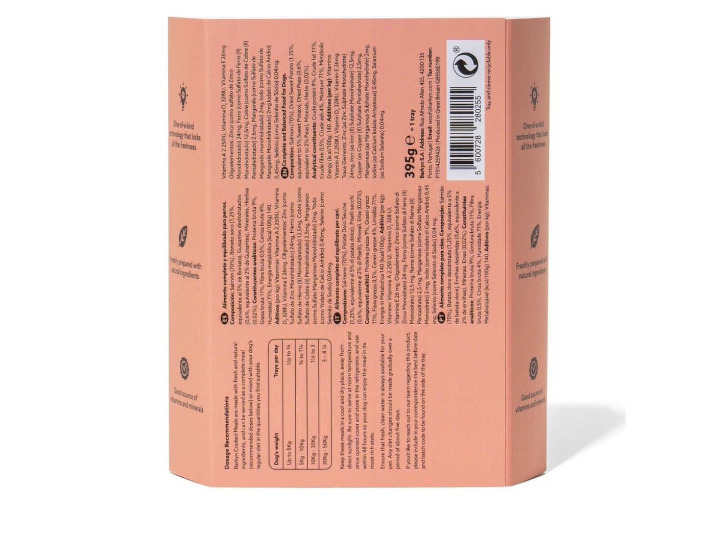 COMIDA H&Uacute;MIDA PARA C&Atilde;O BARKYN SALM&Atilde;O FRESCO E VEGETAIS 395G image number 1