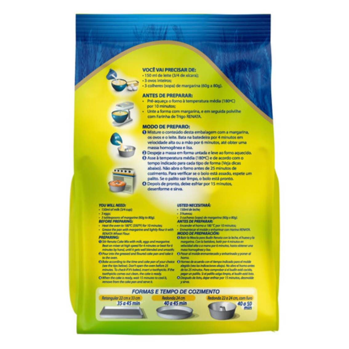 PREPARADO PARA BOLO RENATA SABOR LIM&Atilde;O 400G image number 1