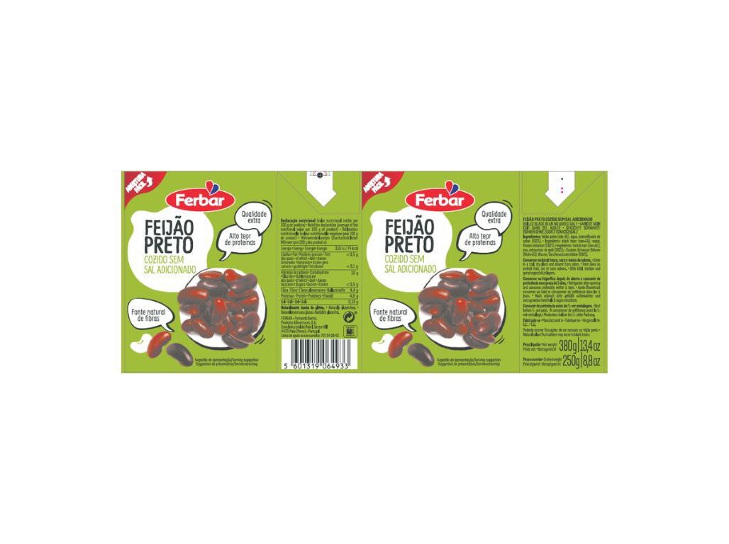 FEIJ&Atilde;O PRETO FERBAR TETRA 380G image number 1