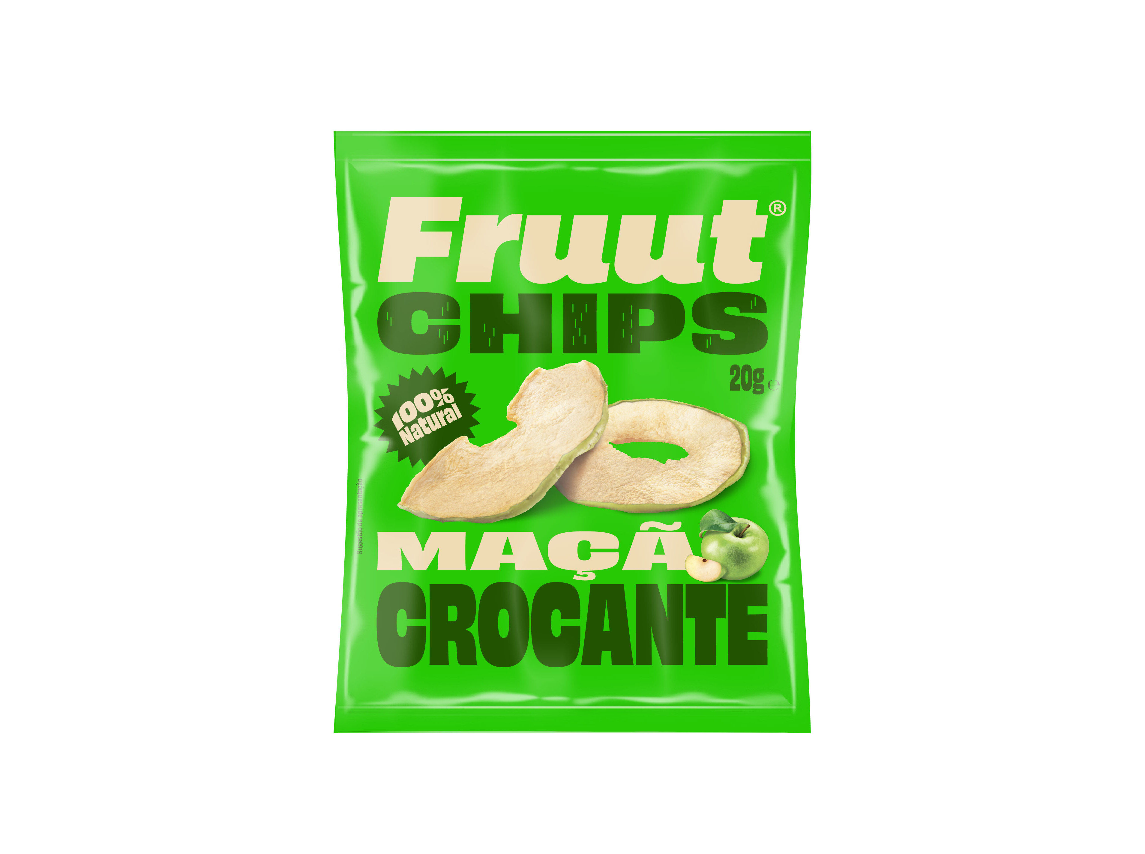 SNACK FRUUT MA&Ccedil;&Atilde; VERDE INTENSO SEM A&Ccedil;&Uacute;CAR 20G image number 0