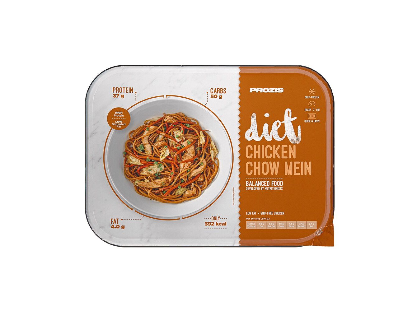 REFEI&Ccedil;&Atilde;O PROZIS DIET FRANGO CHOW MEIN 310G