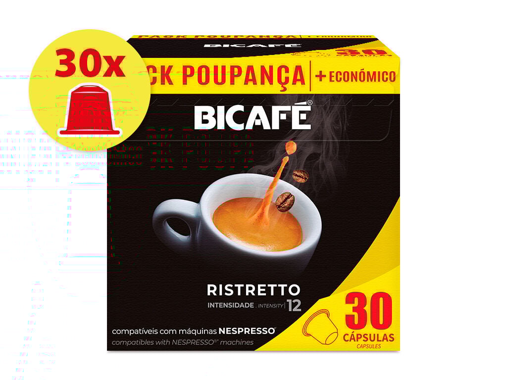 C&Aacute;PSULAS BICAF&Eacute; CAF&Eacute; COMPAT&Iacute;VEL NESPRESSO PACK RISTRETTO 30UN image number 0