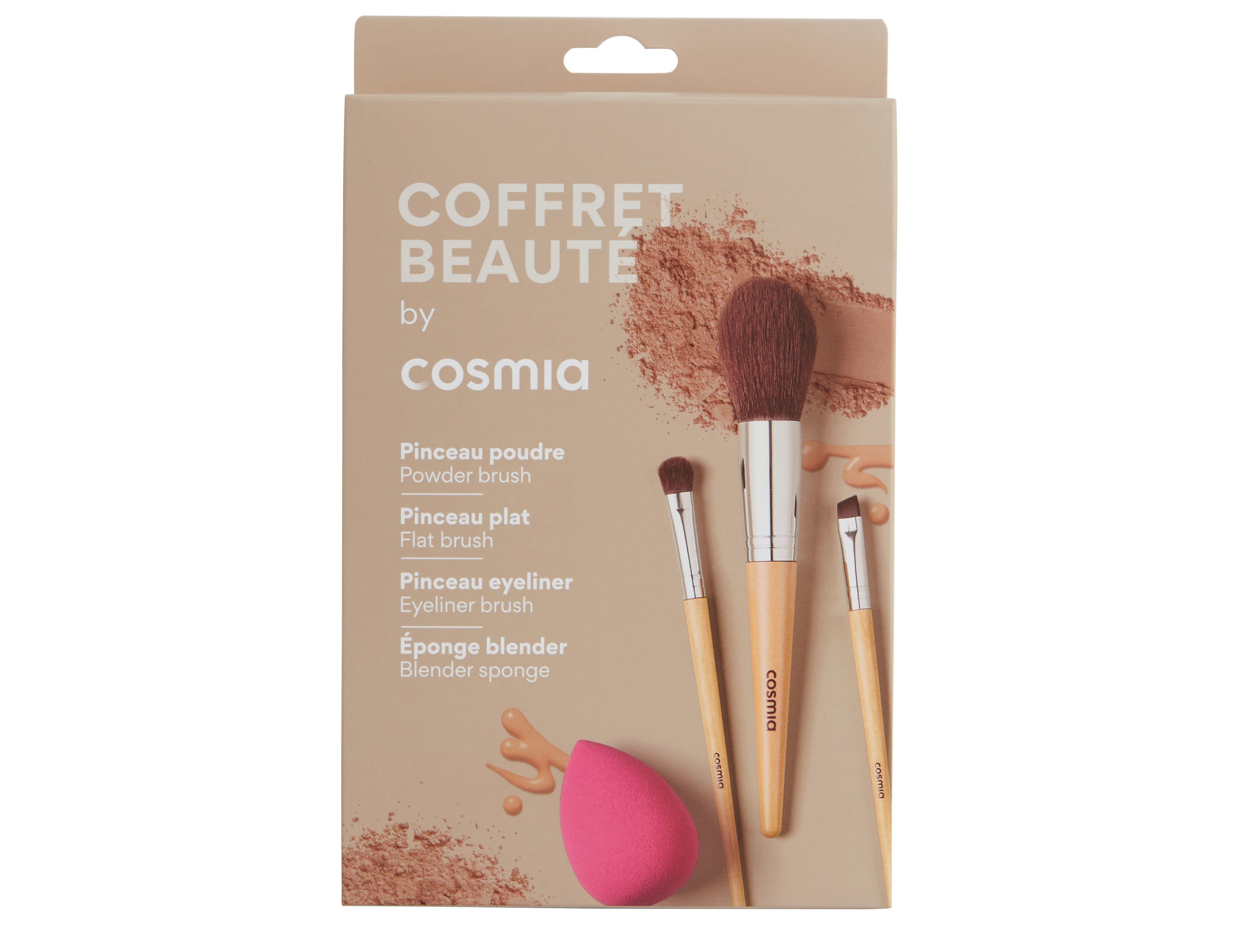 CONJUNTO COSMIA KIT DE MAQUILHAGEM 4 PE&Ccedil;AS