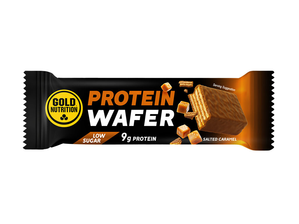 BARRA PROTEINA GOLD NUTRITION WAFER CARAMELO SALGADO 30G