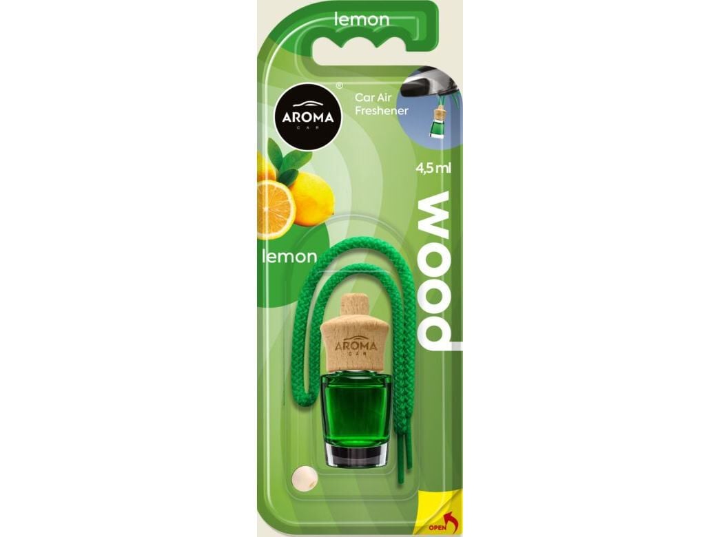 AMBIENTADOR AUTO AROMA CAR WOOD 4.5ML LEMON