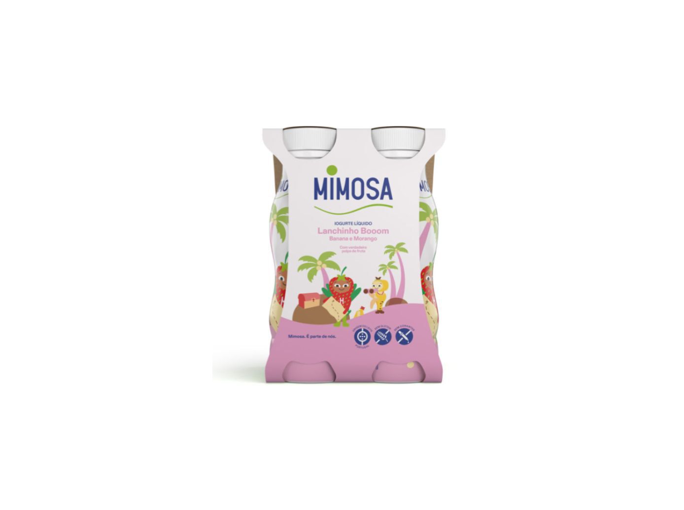 IOGURTE LIQUIDO MIMOSA BANANA/MORANGO INFANTIL 4X151 ML image number 1
