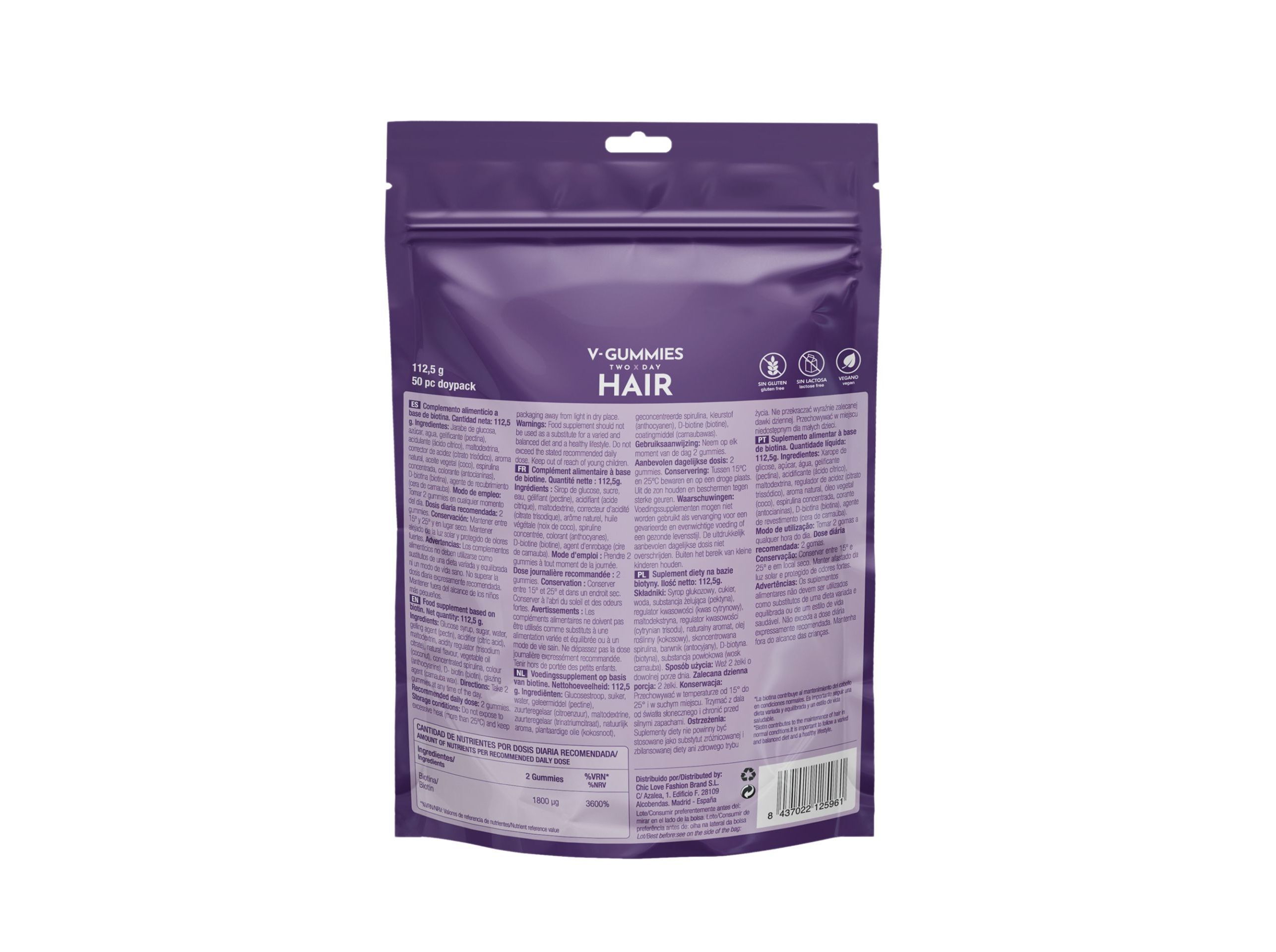 GOMAS CABELO V-GUMMIES HAIR image number 1