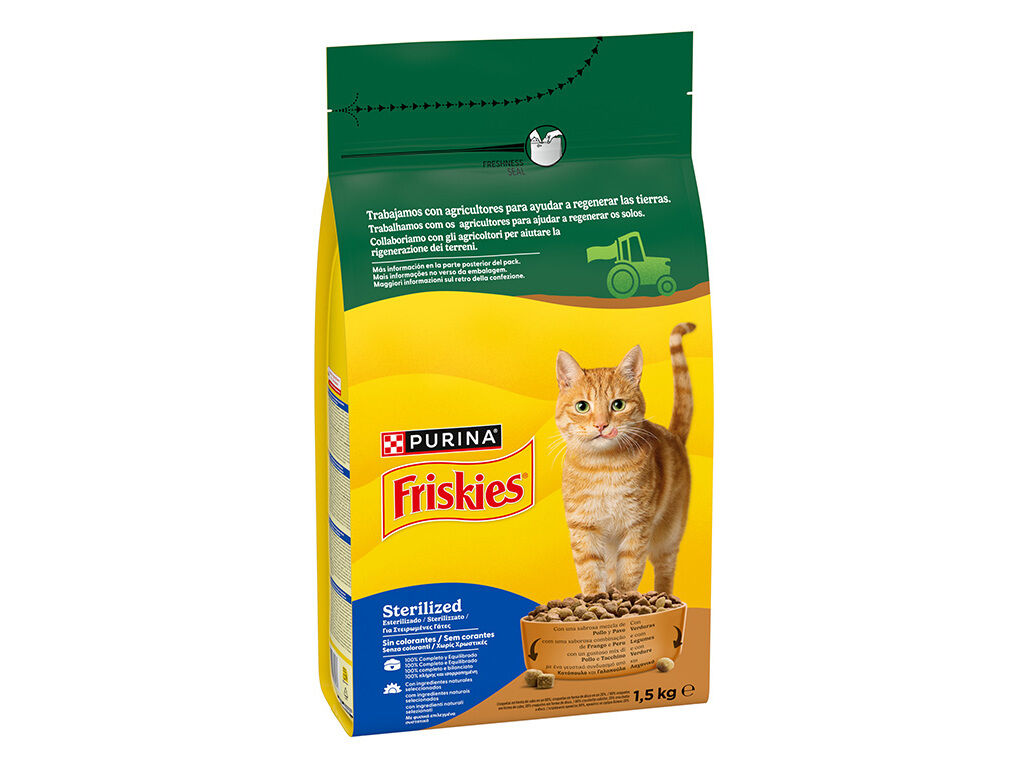 RA&Ccedil;&Atilde;O PARA GATO FRISKIES ESTERILIZADO COM PERU 1.5KG image number 1