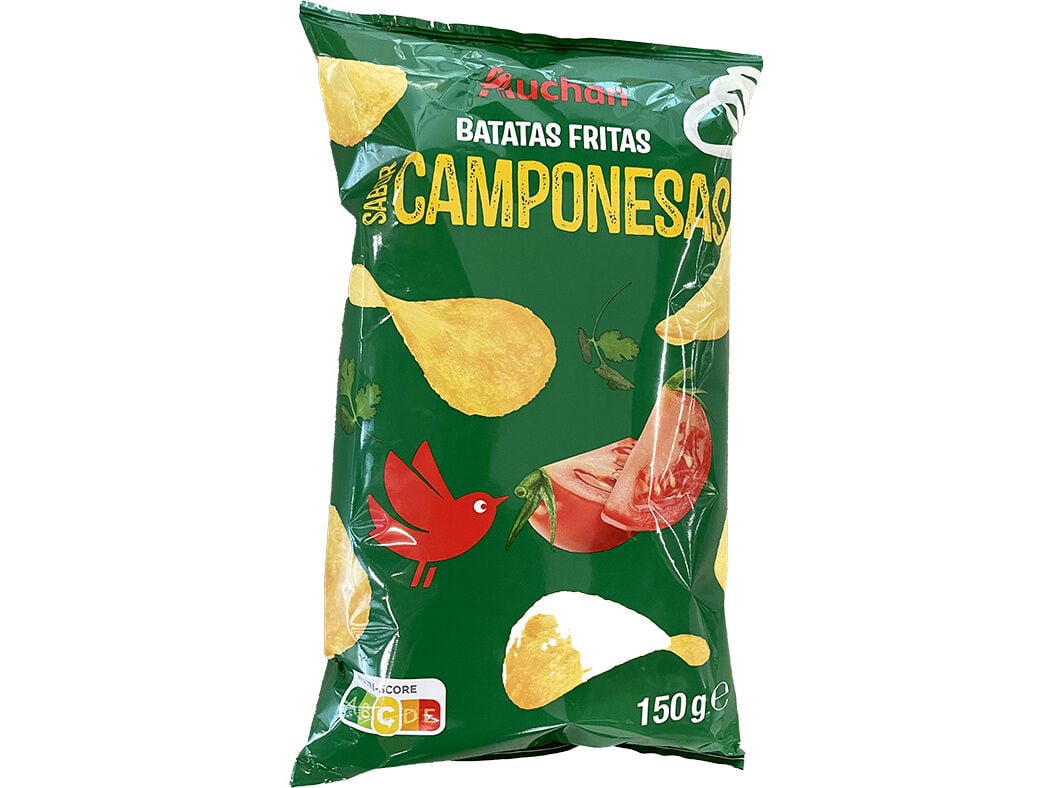 BATATAS AUCHAN FRITAS GIRASSOL CAMPONESAS 150G