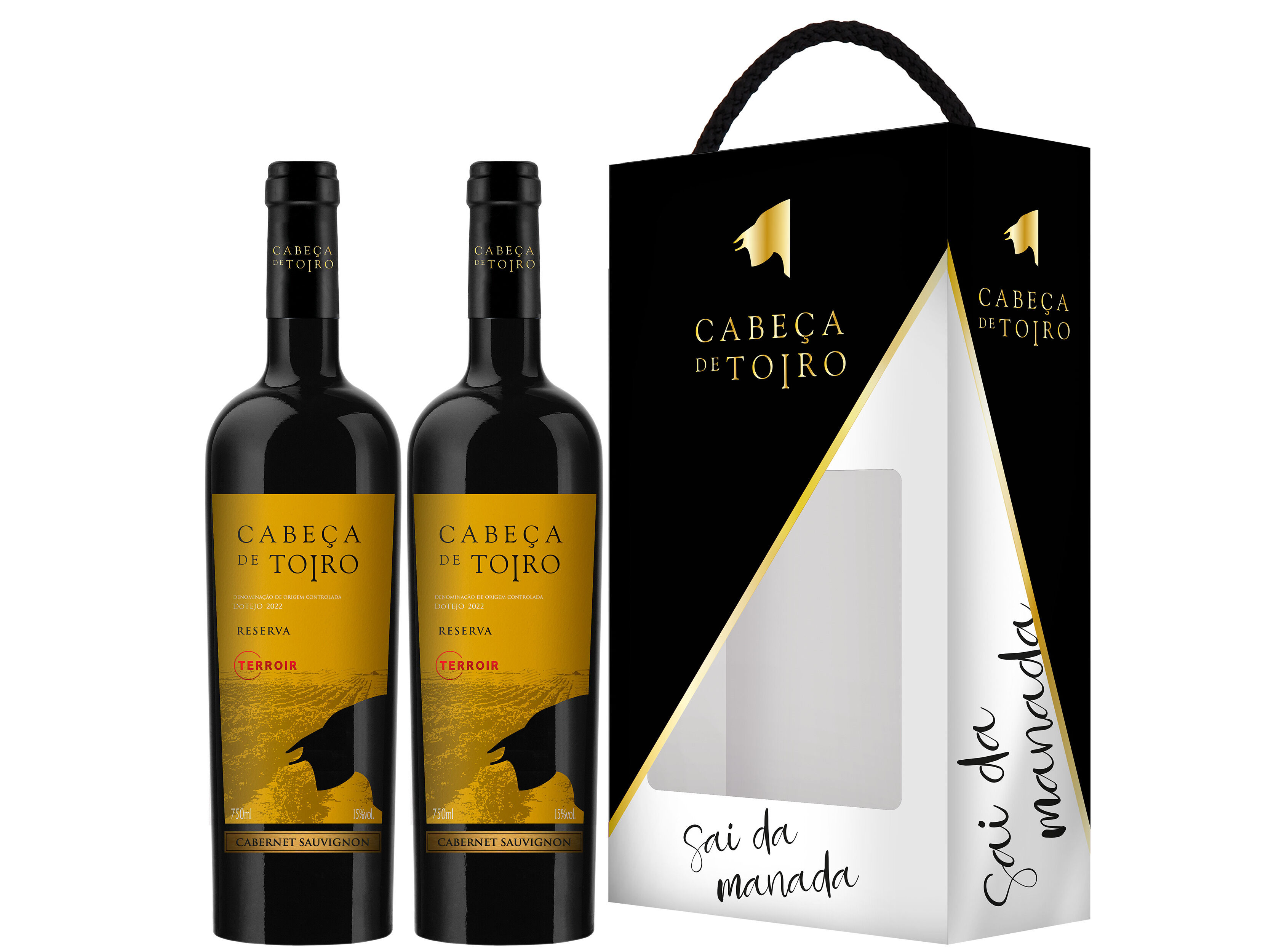 CONJUNTO VINHO CABE&Ccedil;A DE TOIRO RESERVA CAB SAUV 2X0.75L