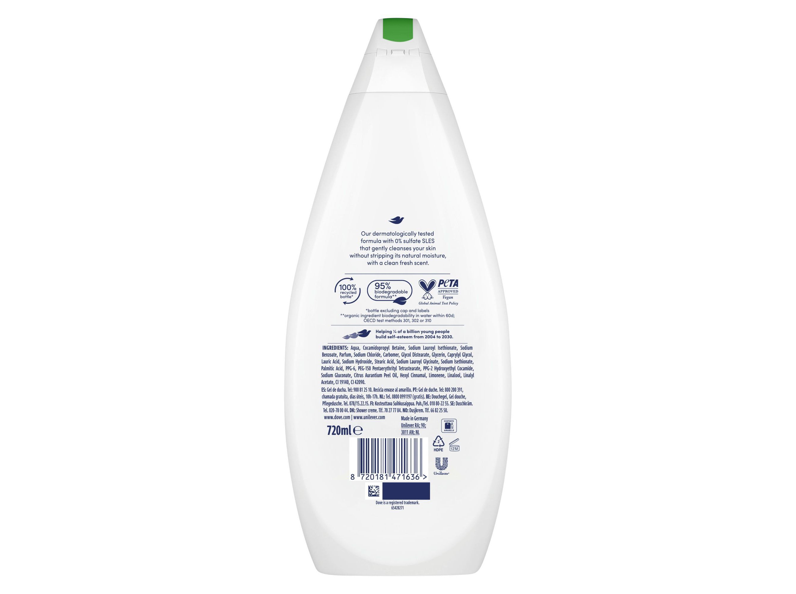 GEL BANHO DOVE FRESH CARE 720ML image number 2