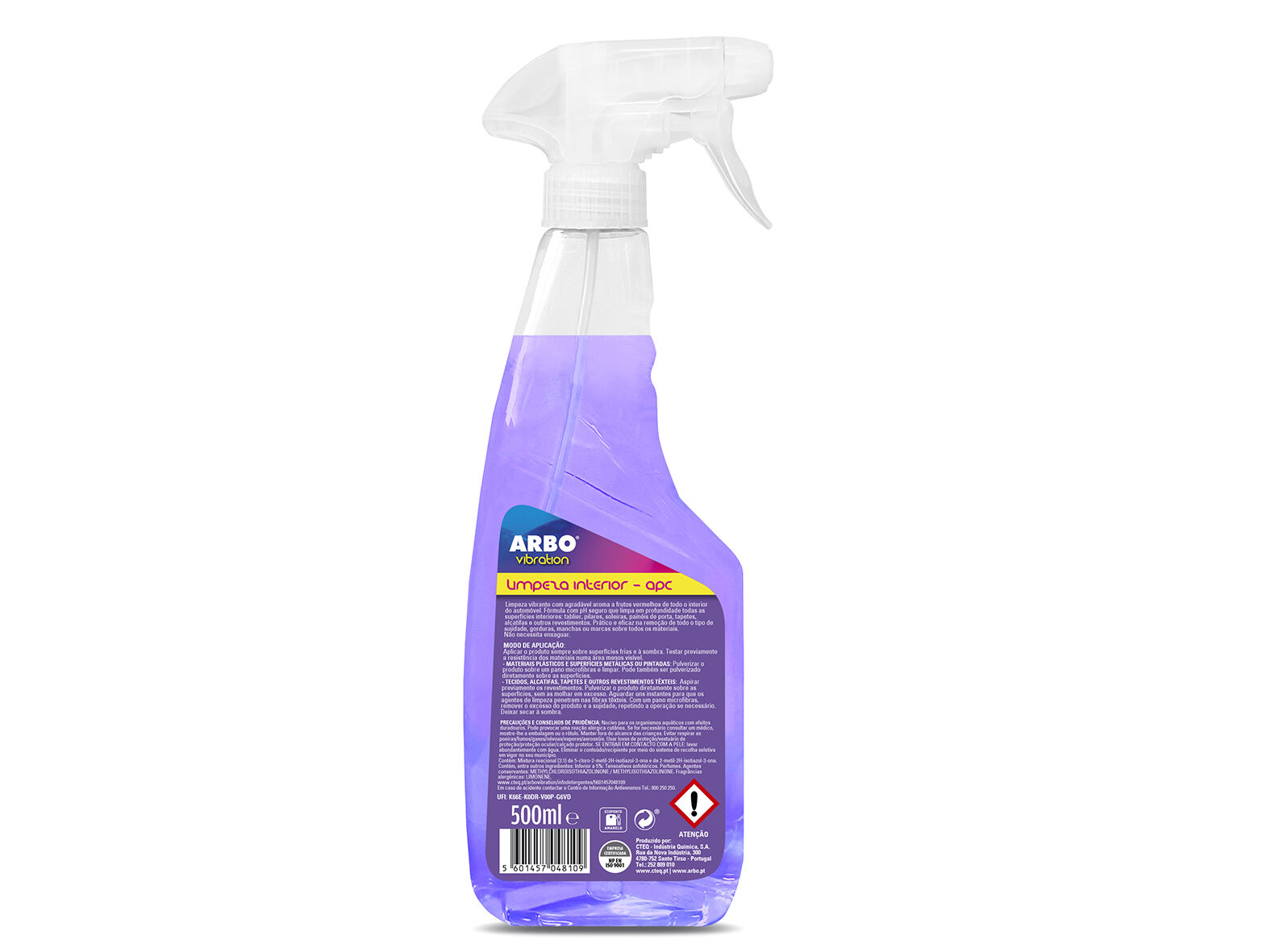SPRAY LIMPEZA INTERIOR APC ARBO VIBRATION 0.5L image number 1