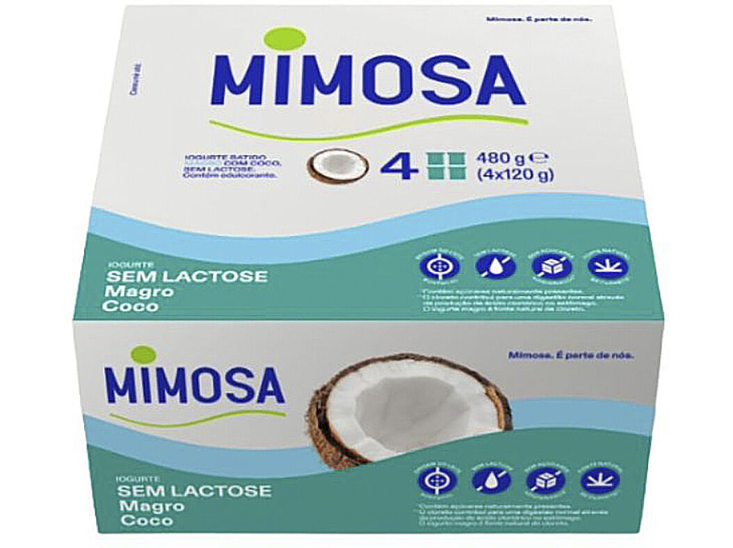 IOGURTE SEM LACTOSE MIMOSA MAGRO COCO 4X120 G