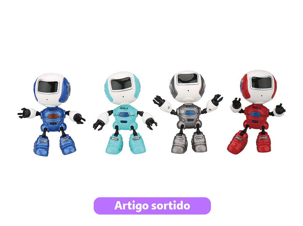 ROBOT COM GRAVADOR VOZ ONE TWO FUN CORES SORTIDAS