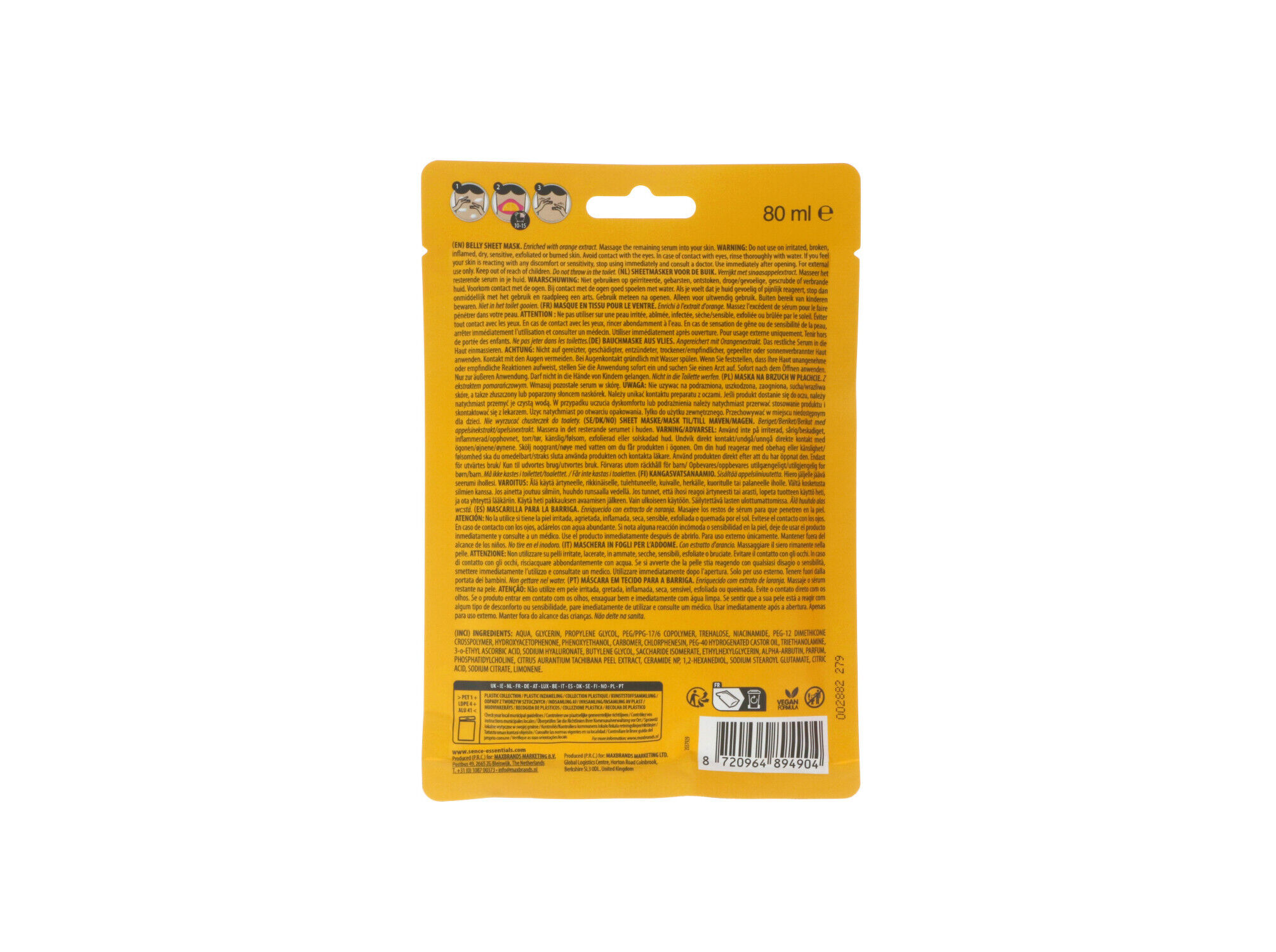 M&Aacute;SCARA CORPO SENCE BELLY SOLAR ENERGY 80ML image number 1