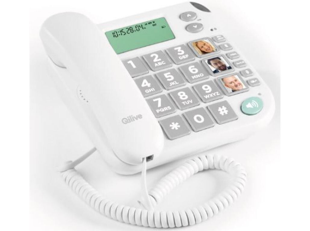 TELEFONE C/ FIOS QILIVE 600122540 BRANCO SENIOR Q.4176 image number 1
