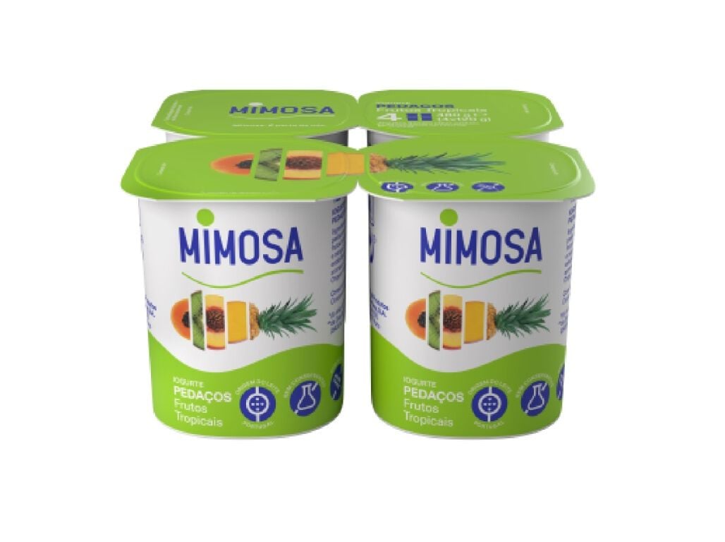 IOGURTE MIMOSA PEDA&Ccedil;OS FRUTOS TROPICAIS 4X120G image number 1