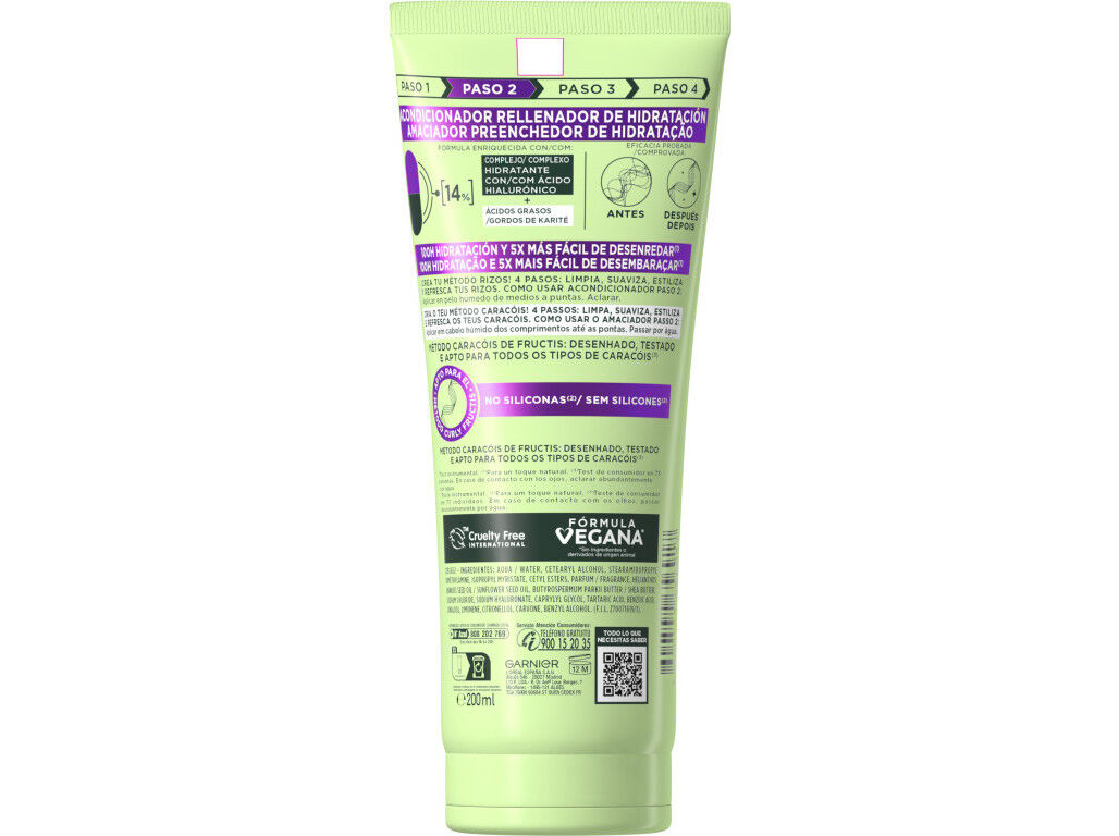 CONDICIONADOR FRUCTIS M&Eacute;TODO CARAC&Oacute;IS 200ML image number 1