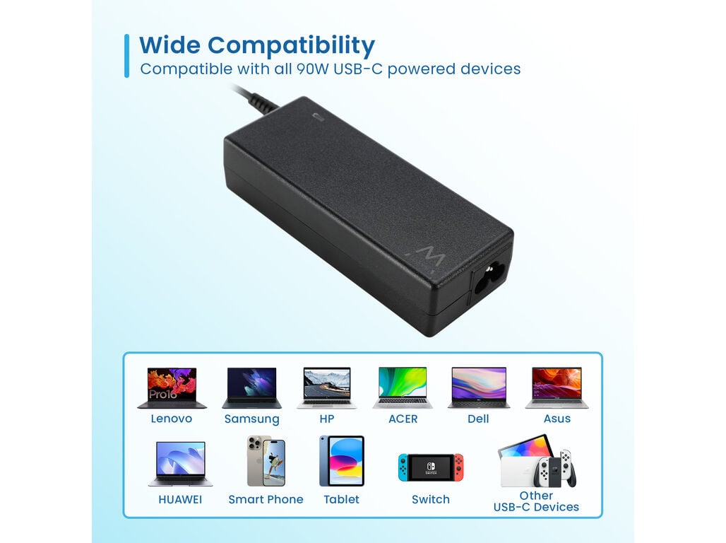 CARREGADOR PORT&Aacute;TIL EWENT EW3982 PRETO 90W image number 5