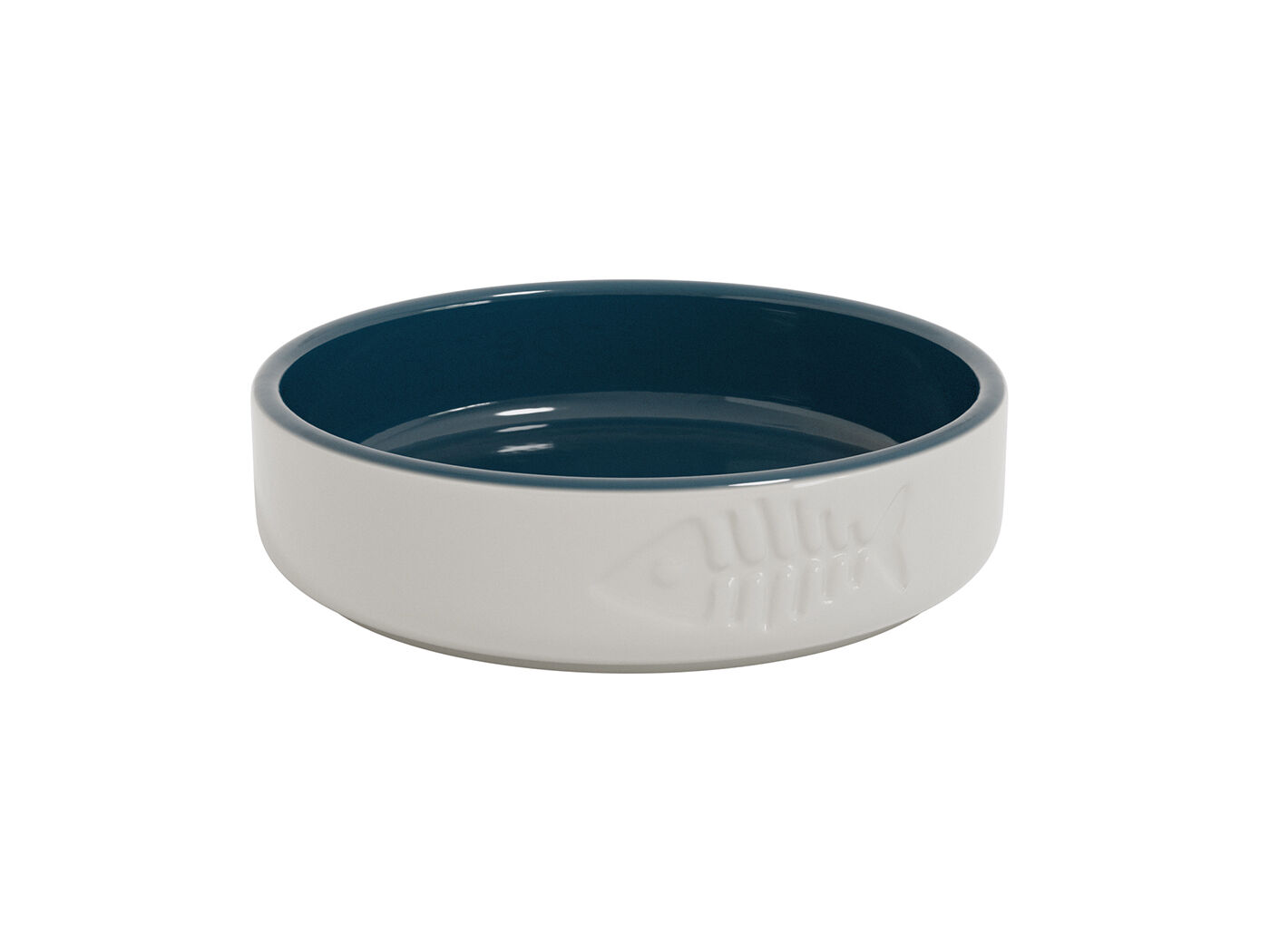 COMEDOURO PARA GATO PEPE TED NAVY CER&Acirc;MICA 13.5CM