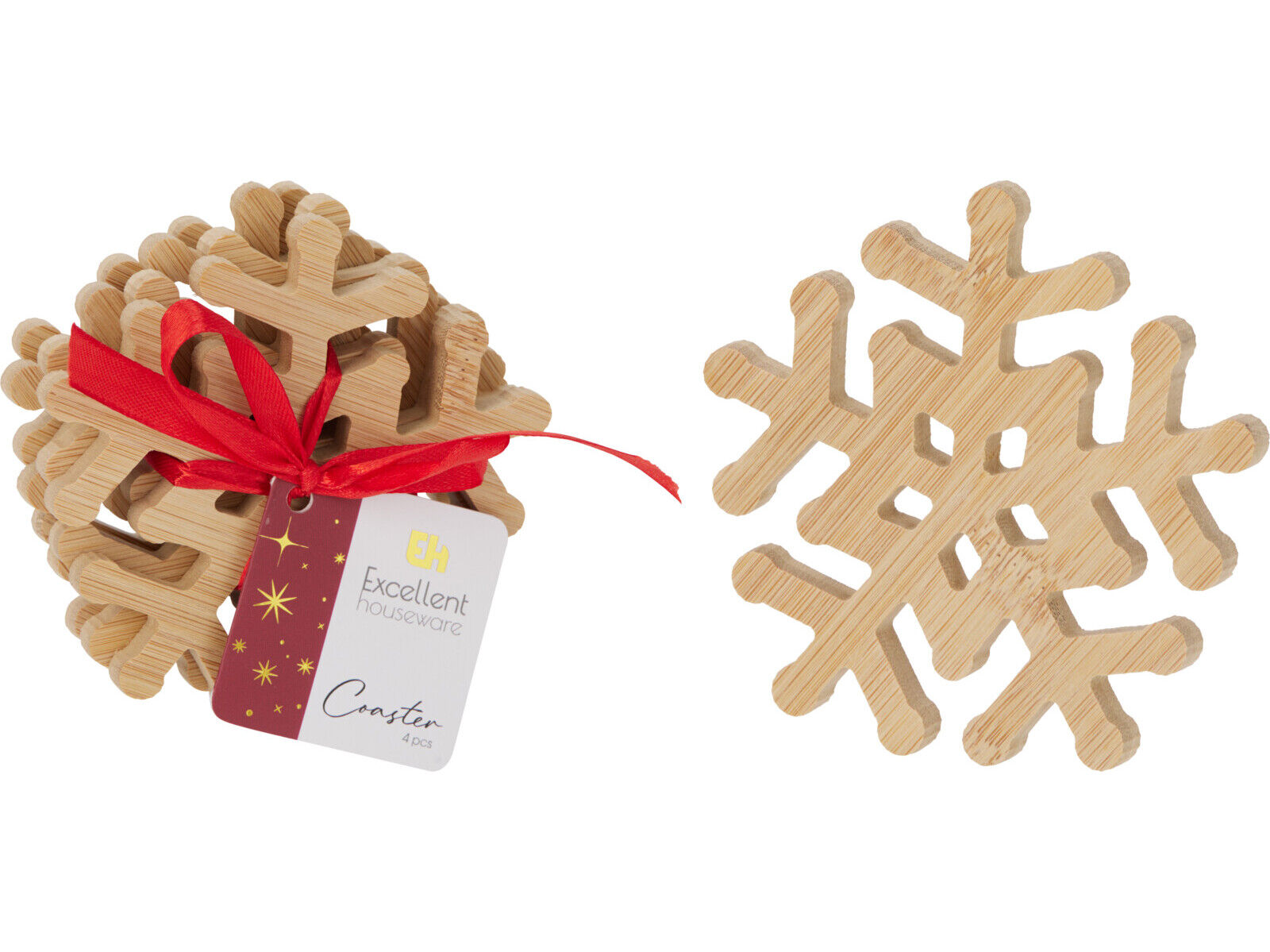 CONJUNTO 4 BASES PARA COPOS BAMBU 10CM image number 1