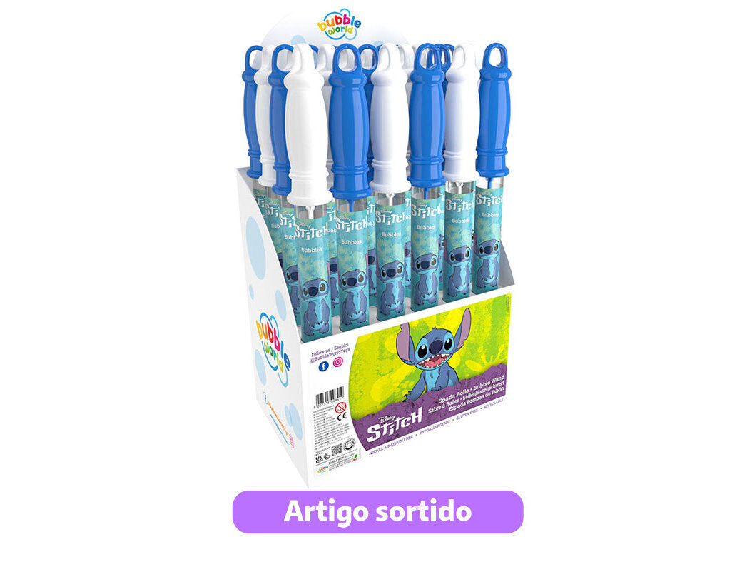 BOLAS DE SAB&Atilde;O STITCH 120ML CORES SORTIDAS