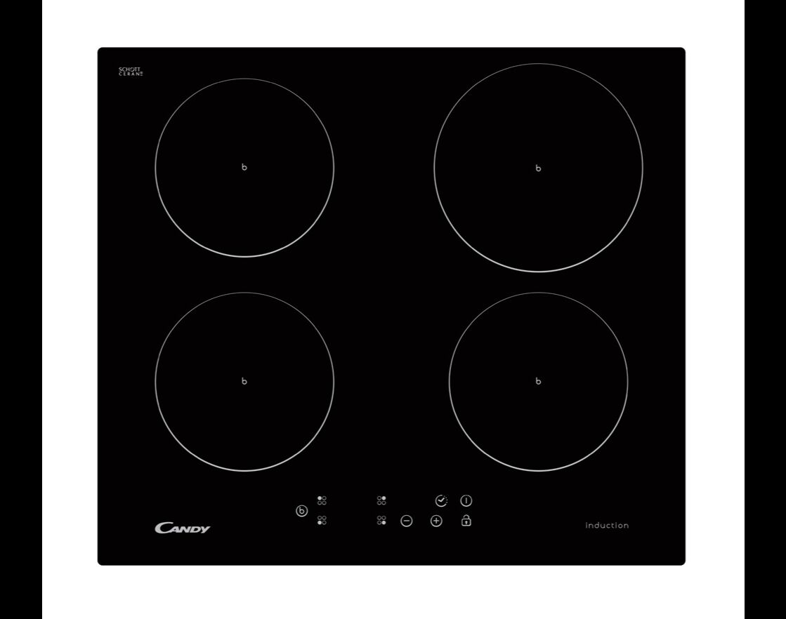 PLACA DE INDU&Ccedil;&Atilde;O CANDY CI 640 CB 4 QUEIMADORES 60CM PRETO image number 0