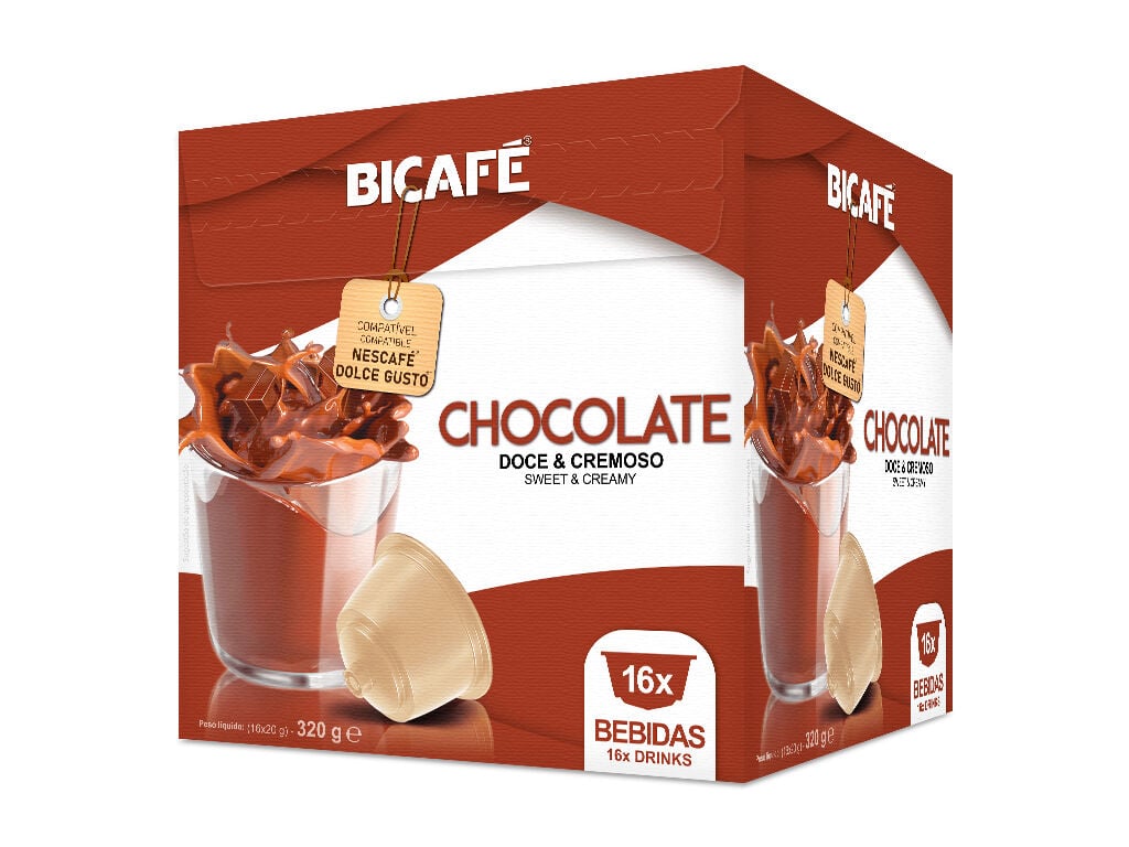 C&Aacute;PSULAS BICAF&Eacute; CAF&Eacute; COMPAT&Iacute;VEL DOLCE GUSTO CHOCOLATE 16UN image number 1
