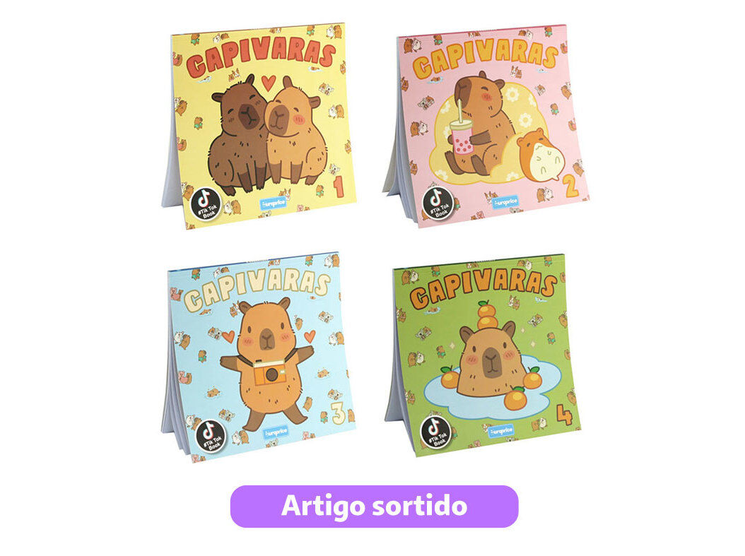 LIVRO COLORIR CAPIVARAS MODELOS SORTIDOS