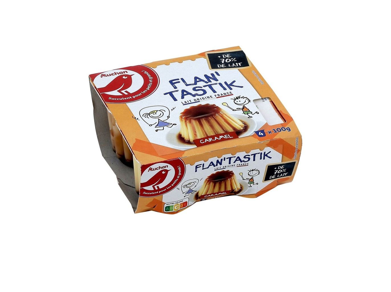 PUDIM AUCHAN FLAN CARAMELO 4X100G