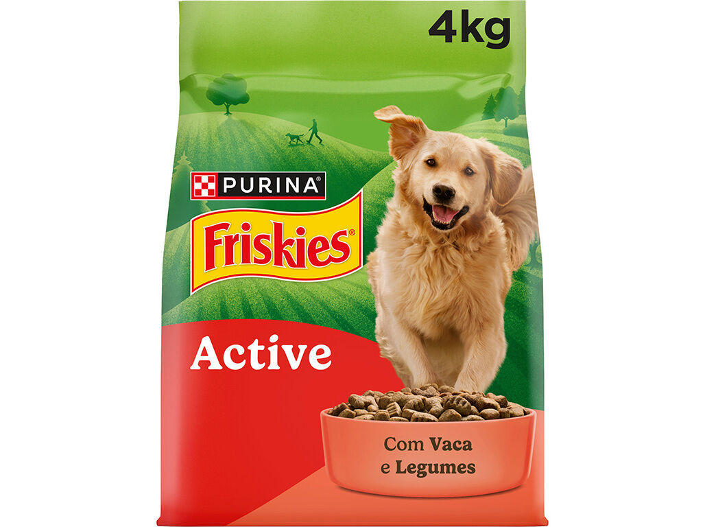 RA&Ccedil;&Atilde;O PARA C&Atilde;O FRISKIES ACTIVE COM VACA 4KG image number 0