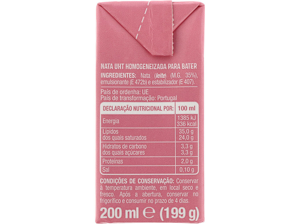 NATA AUCHAN UHT PARA BATER 200ML image number 1