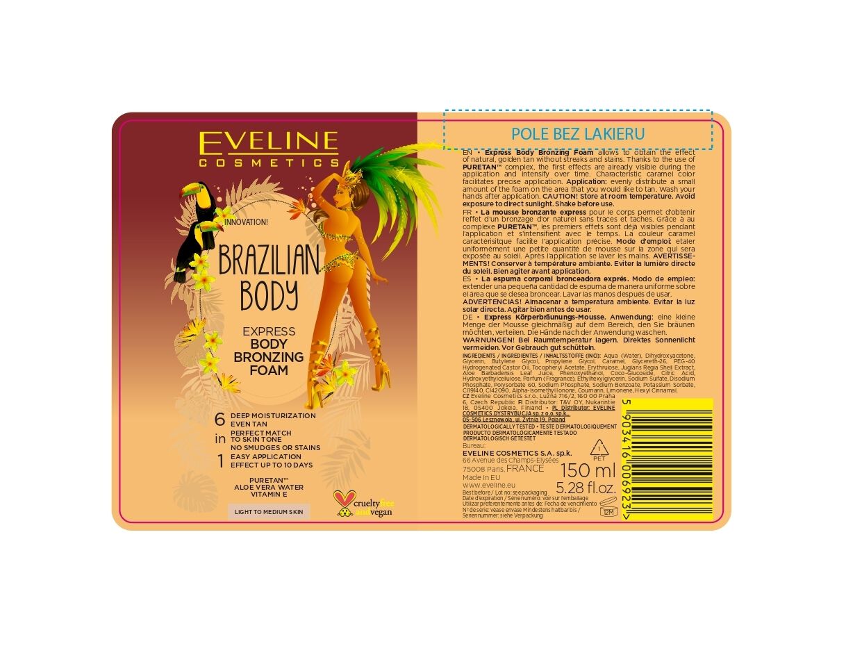 AUTO BRONZEADOR EVELINE B&Aacute;LSAMO CORPO 200 ML image number 1