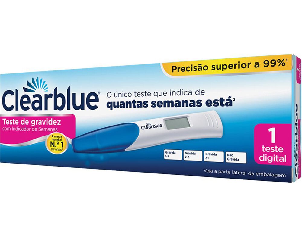 TESTE CLEARBLUE GRAVIDEZ INDICADOR DE SEMANAS 1UN