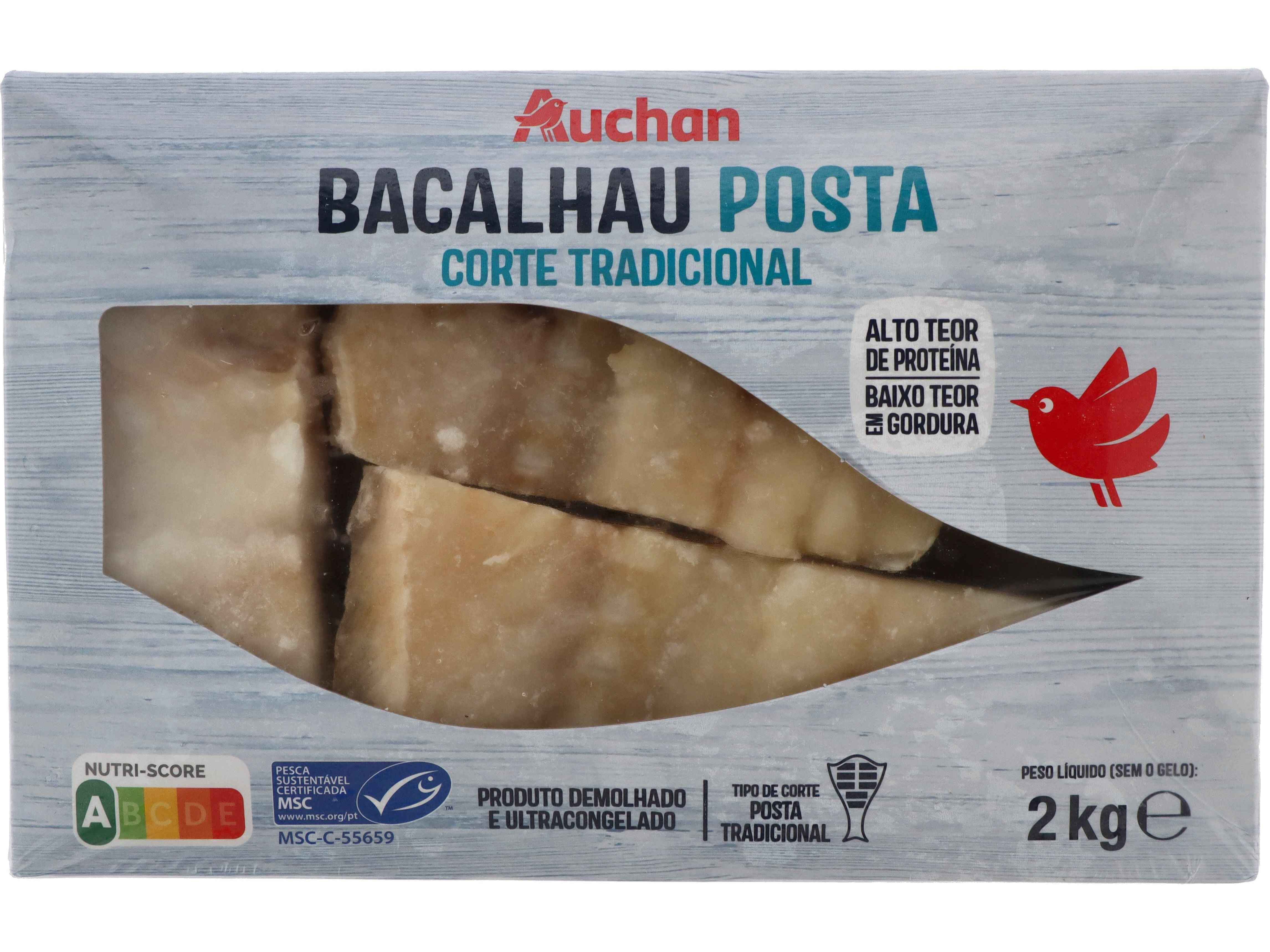 BACALHAU DEMOLHADO AUCHAN POSTA TRADICIONAL MSC 2KG