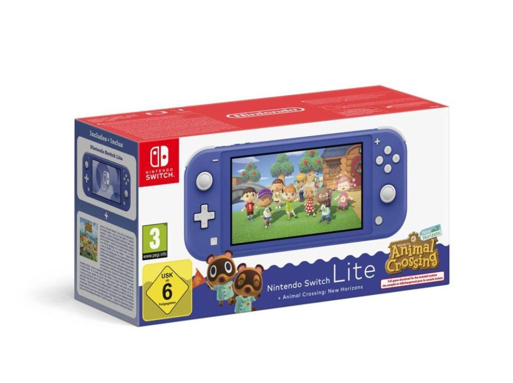 CONSOLA SWITCH LITE AZUL+ANIMAL CROSSING NEW HORIZONS