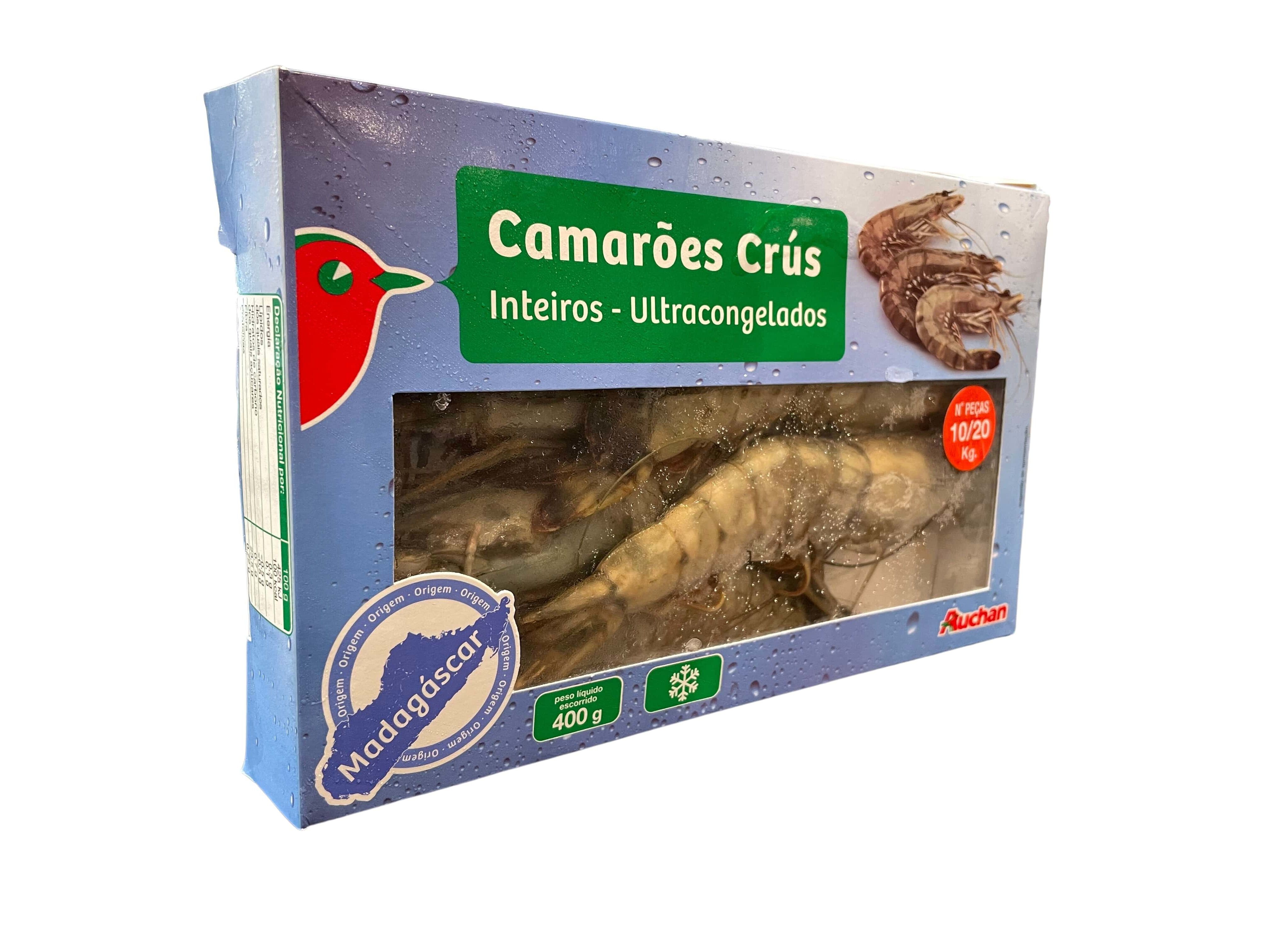 CAMAR&Atilde;O AUCHAN CRU MADAG&Aacute;SCAR 10/20 400G