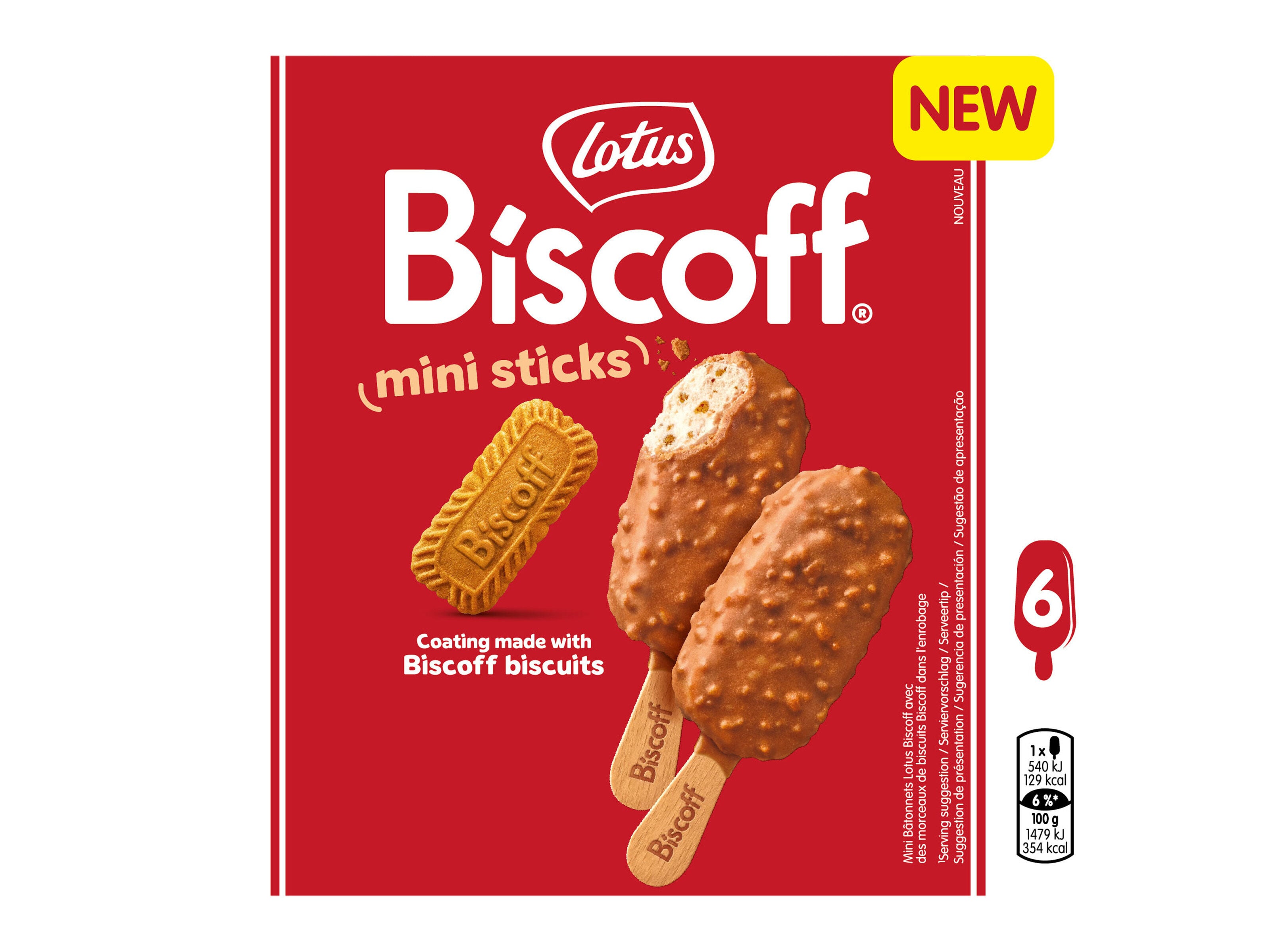 GELADO PALITO LOTUS MINI BISCOFF 6X55ML image number 3