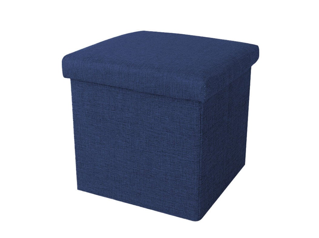 POUF COM CAIXA ARRUMA&Ccedil;&Atilde;O ACTUEL AZUL 38XA38CM