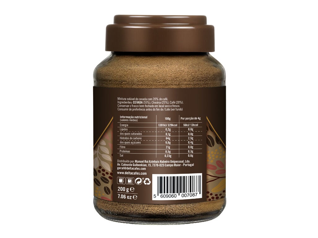 CAF&Eacute; DELTA MISTURA CEREAIS E CAF&Eacute; SOL&Uacute;VEL 200G image number 1