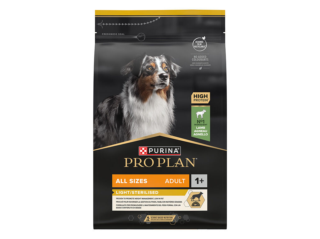 RA&Ccedil;&Atilde;O C&Atilde;O PRO PLAN ESTERILIZADO/LIGHT BORREGO 3KG image number 1