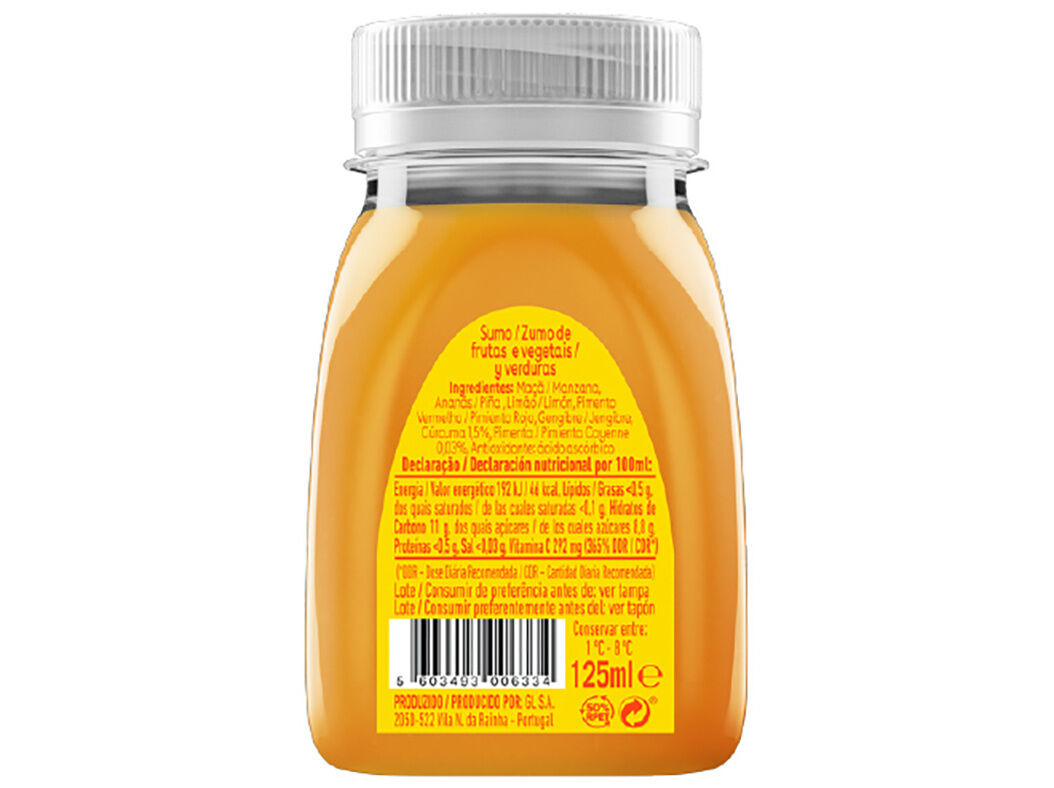 SUMO SONATURAL TURM&Eacute;RICO E CAYENNE 125ML (SDR) image number 1