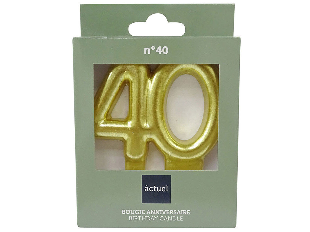 VELA ANIVERS&Aacute;RIO N&ordm; 40 ACTUEL DOURADO image number 0
