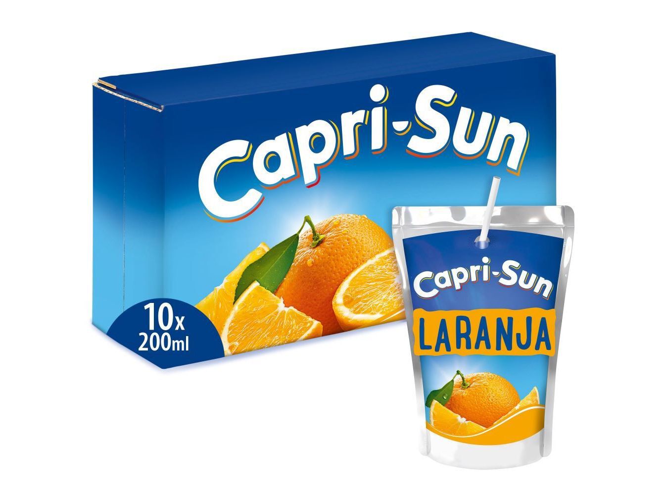 REFRIGERANTE SEM G&Aacute;S CAPRI-SUN ORANGE 10X0.20L image number 1
